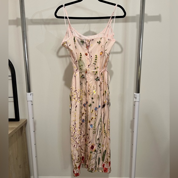 Sam Edelman Floral Prom wedding guest Women’s 12 Embroidered cami Midi Dress - Picture 3 of 10